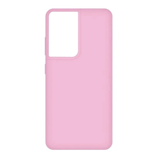 Capa de Silicone Macio para Samsung Galaxy S21 Ultra Rosa